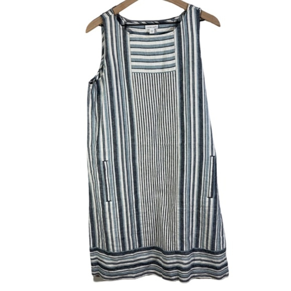 J.Jill Love Linen Striped Sleeveless Dress Size M